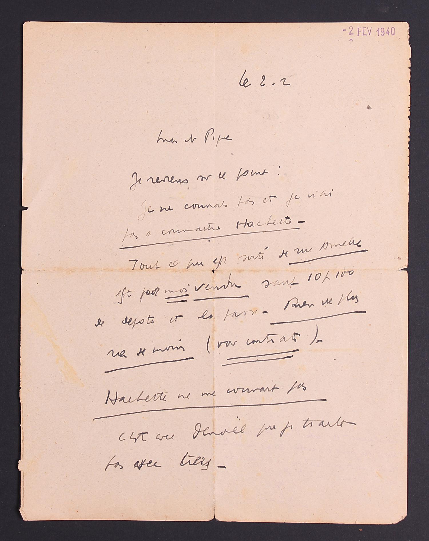 Céline à Meudon. Céline à Meudon. Ens. 2 pièces.