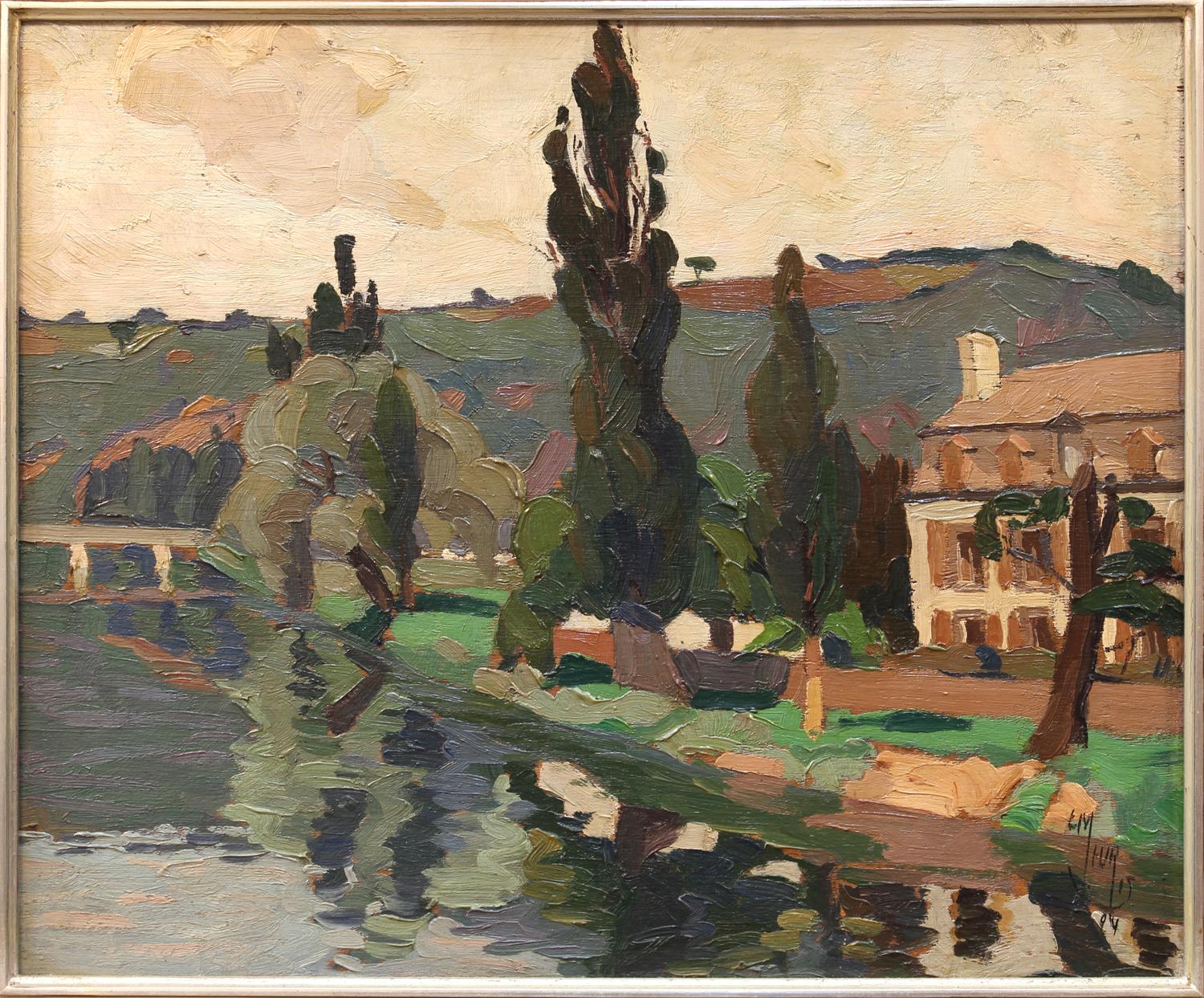 L’Ourthe à Poulseur. 1924.